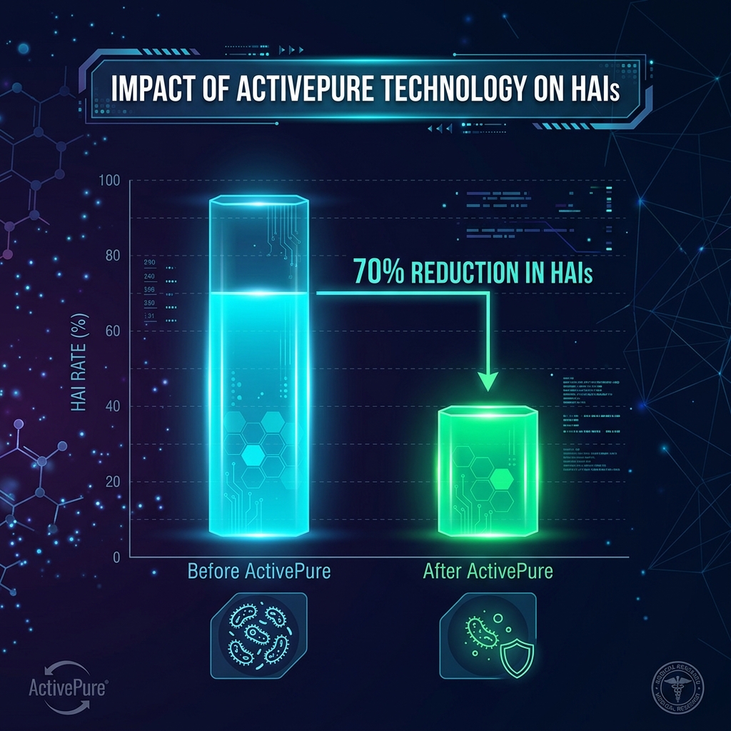 70% Reduction in HAIs Bar Chart